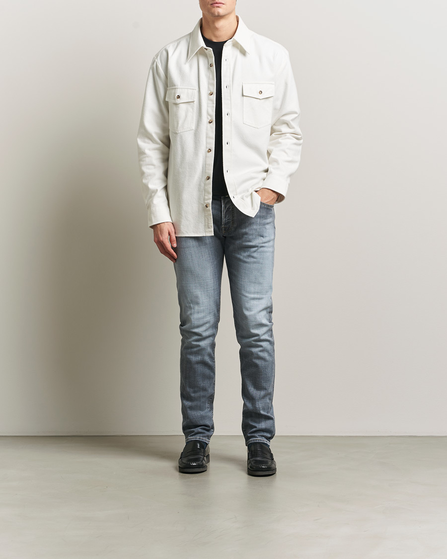 Men | Trousers | Jacob Cohën | Bard Slim Fit Stretch Jeans Light Grey