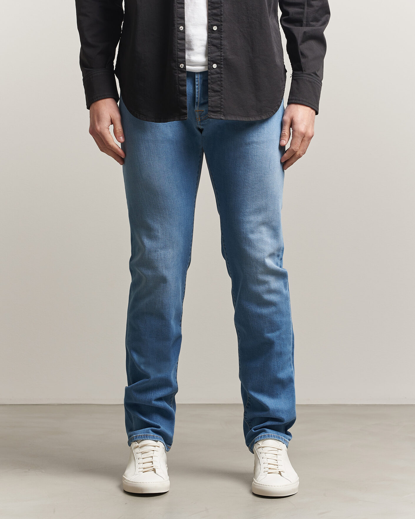 Men | Jeans | Jacob Cohën | Bard Slim Fit Stretch Jeans Super Light Blue