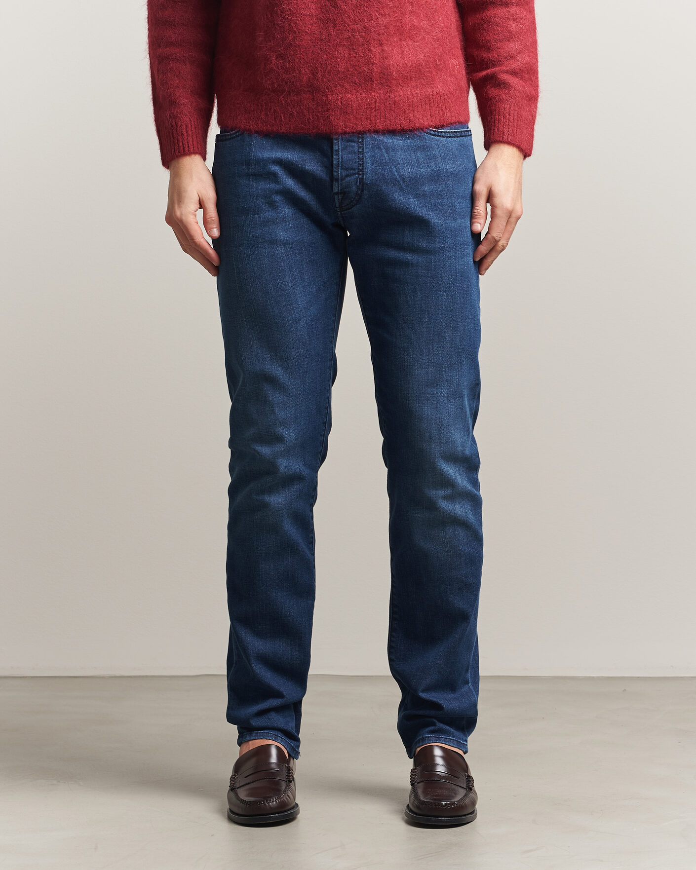 Men | Jeans | Jacob Cohën | Bard Slim Fit Stretch Jeans Mid Blue
