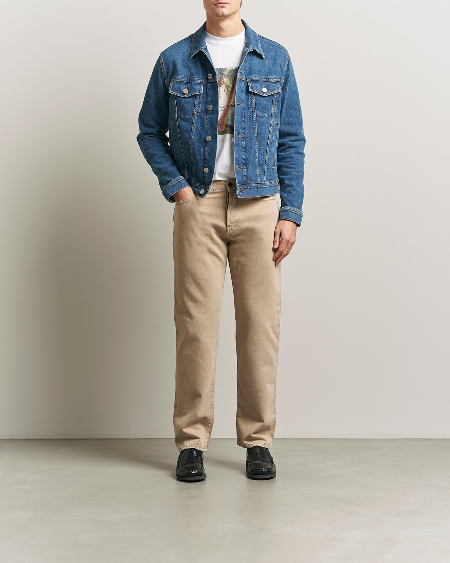Men | Trousers | Jacob Cohën | Edos Regular Straight Fit Bull Denim Jeans Beige