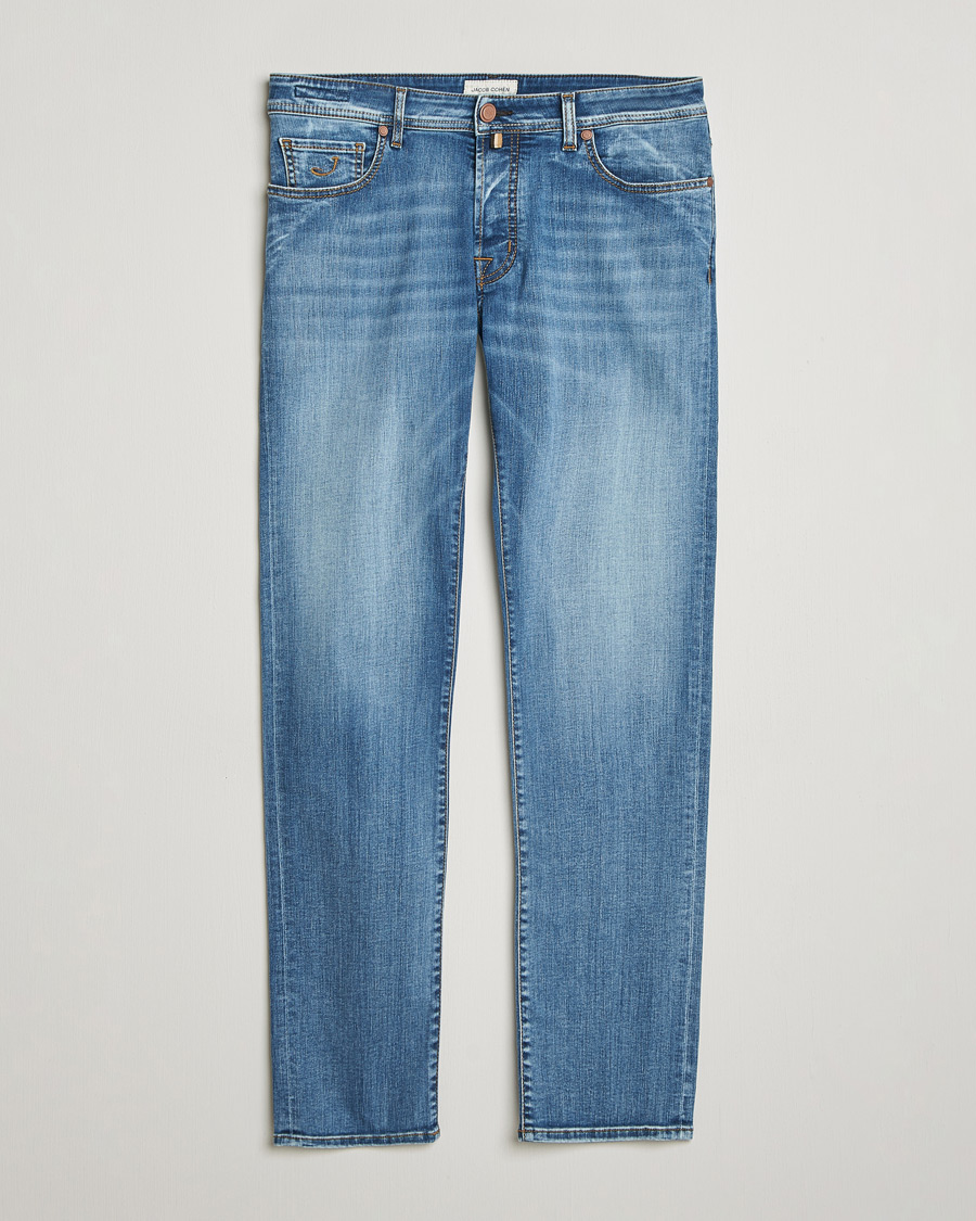 Men | Trousers | Jacob Cohën | Bard Slim Fit Stretch Jeans Light Blue