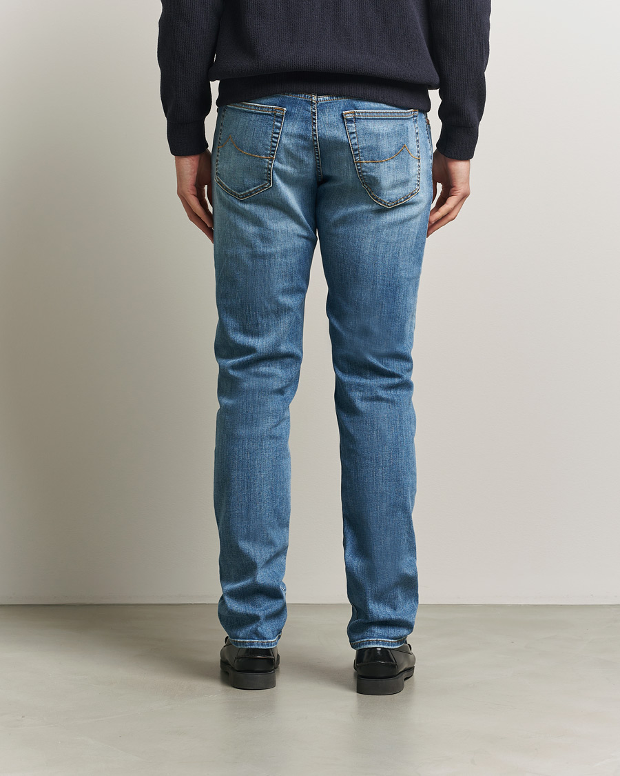 Men | Trousers | Jacob Cohën | Bard Slim Fit Stretch Jeans Light Blue