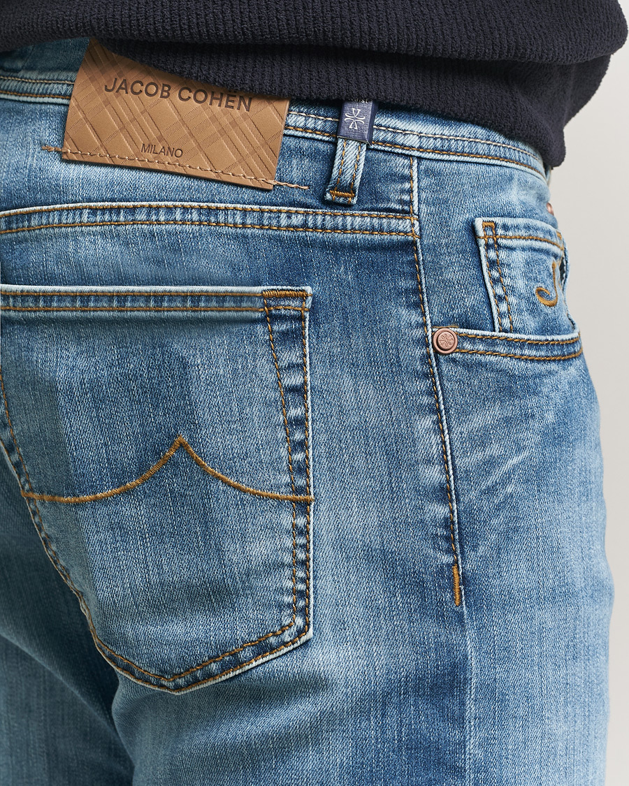 Men | Trousers | Jacob Cohën | Bard Slim Fit Stretch Jeans Light Blue