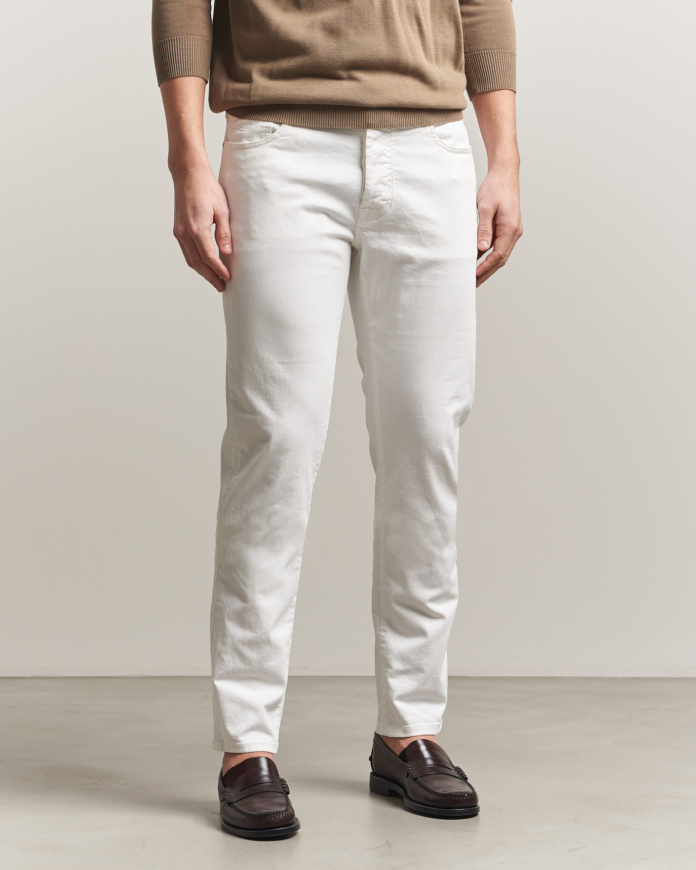 Men | Jeans | Jacob Cohën | Bard Slim Fit Bull Stretch Jeans White