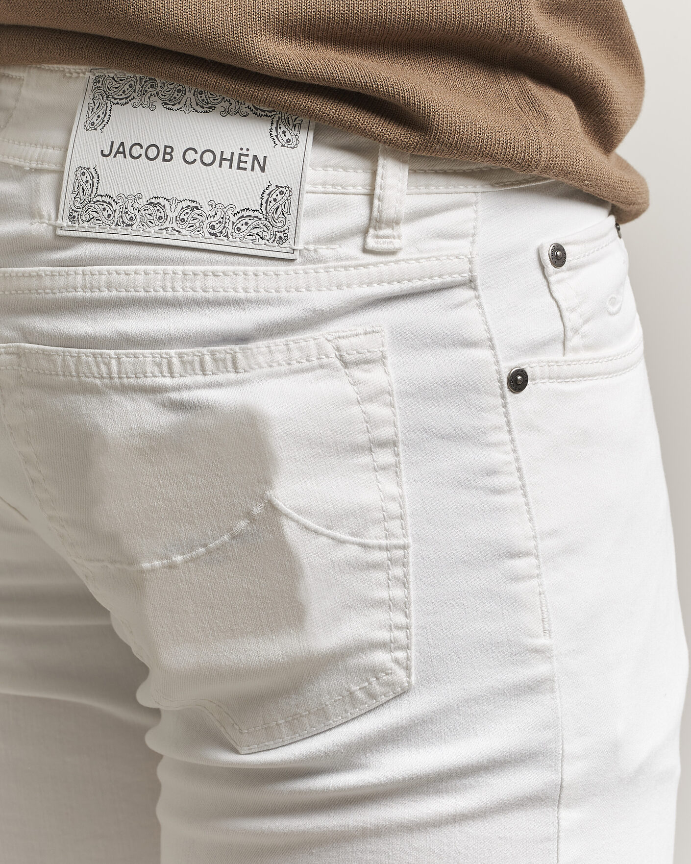 Men | Jeans | Jacob Cohën | Bard Slim Fit Bull Stretch Jeans White