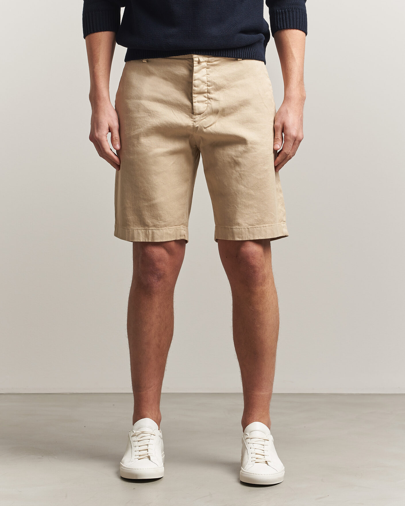 Men | Shorts | Jacob Cohën | George Stretch Linen Shorts Beige