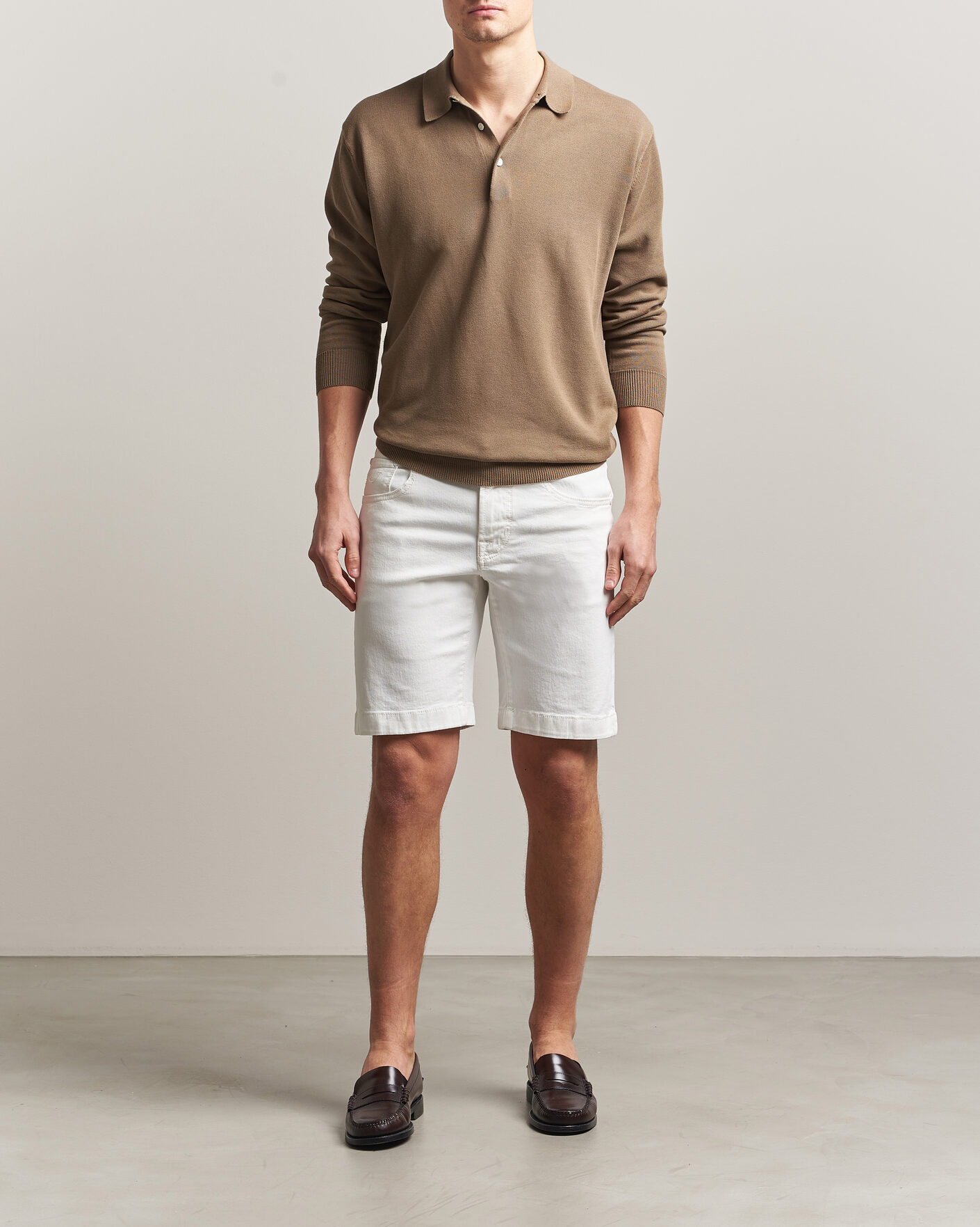 Men | Shorts | Jacob Cohën | Nicolas Bull Stretch Denim Shorts White