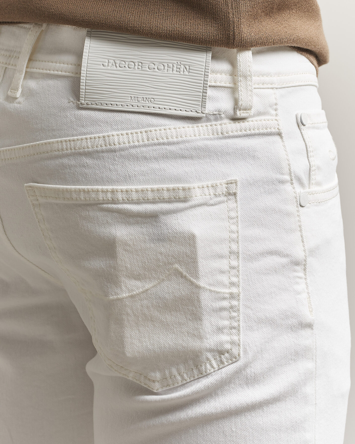 Men | Shorts | Jacob Cohën | Nicolas Bull Stretch Denim Shorts White