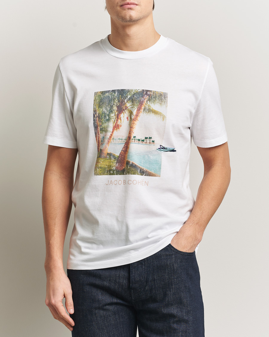 Men | T-Shirts | Jacob Cohën | Cotton Logo T-Shirt White