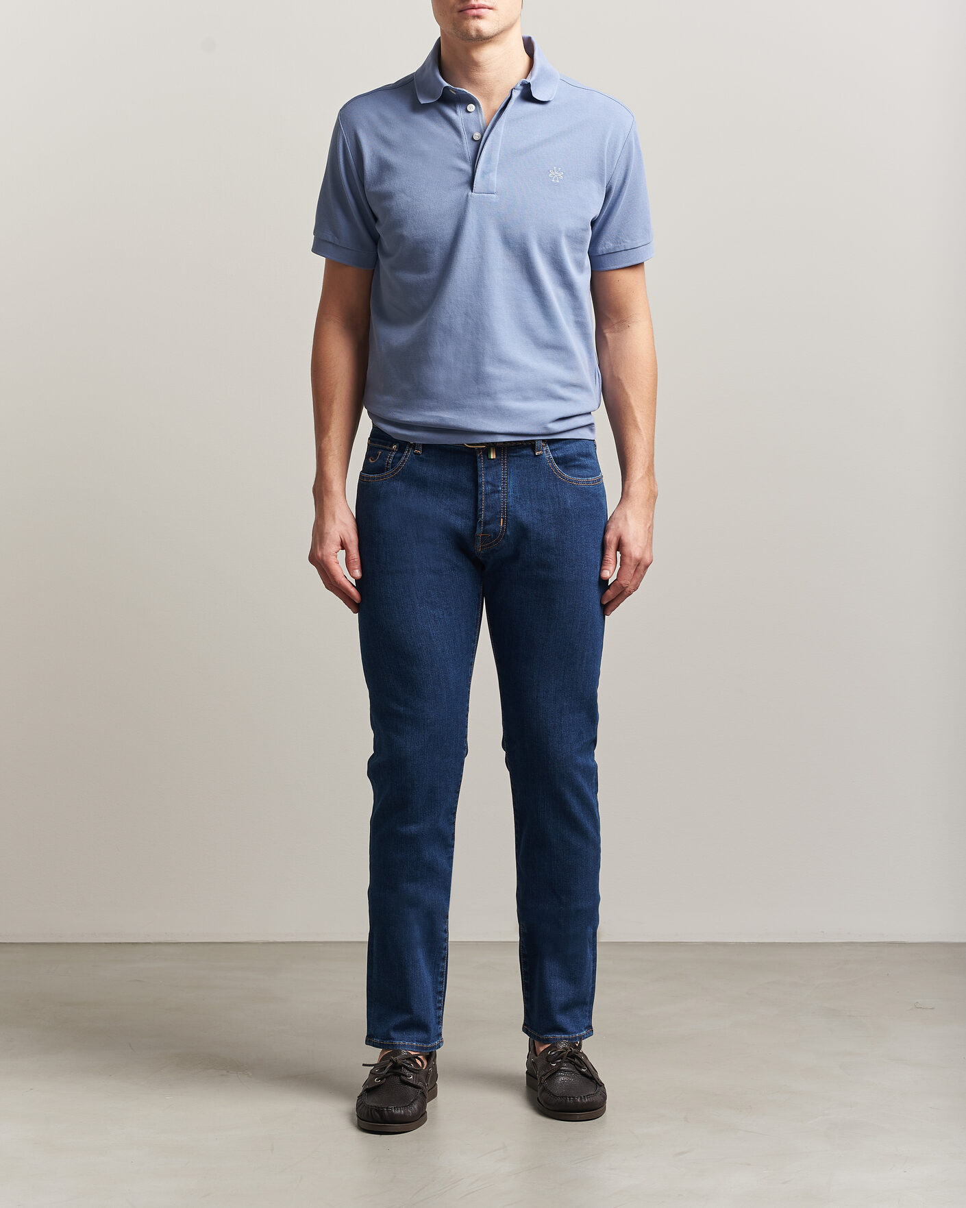 Men | Jeans | Jacob Cohën | Bard Slim Fit Stretch Porsche Patch Jeans Dark Blue