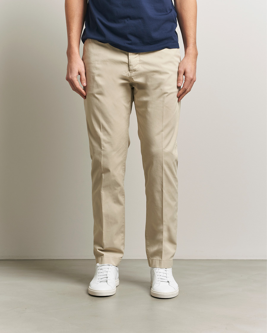 Men | Trousers | Jacob Cohën | John Chino Light Beige