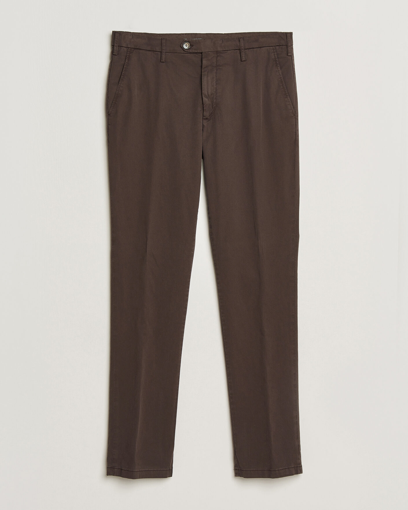 Men | Trousers | Canali | Regular Fit Cotton/Stretch Chinos Dark Brown