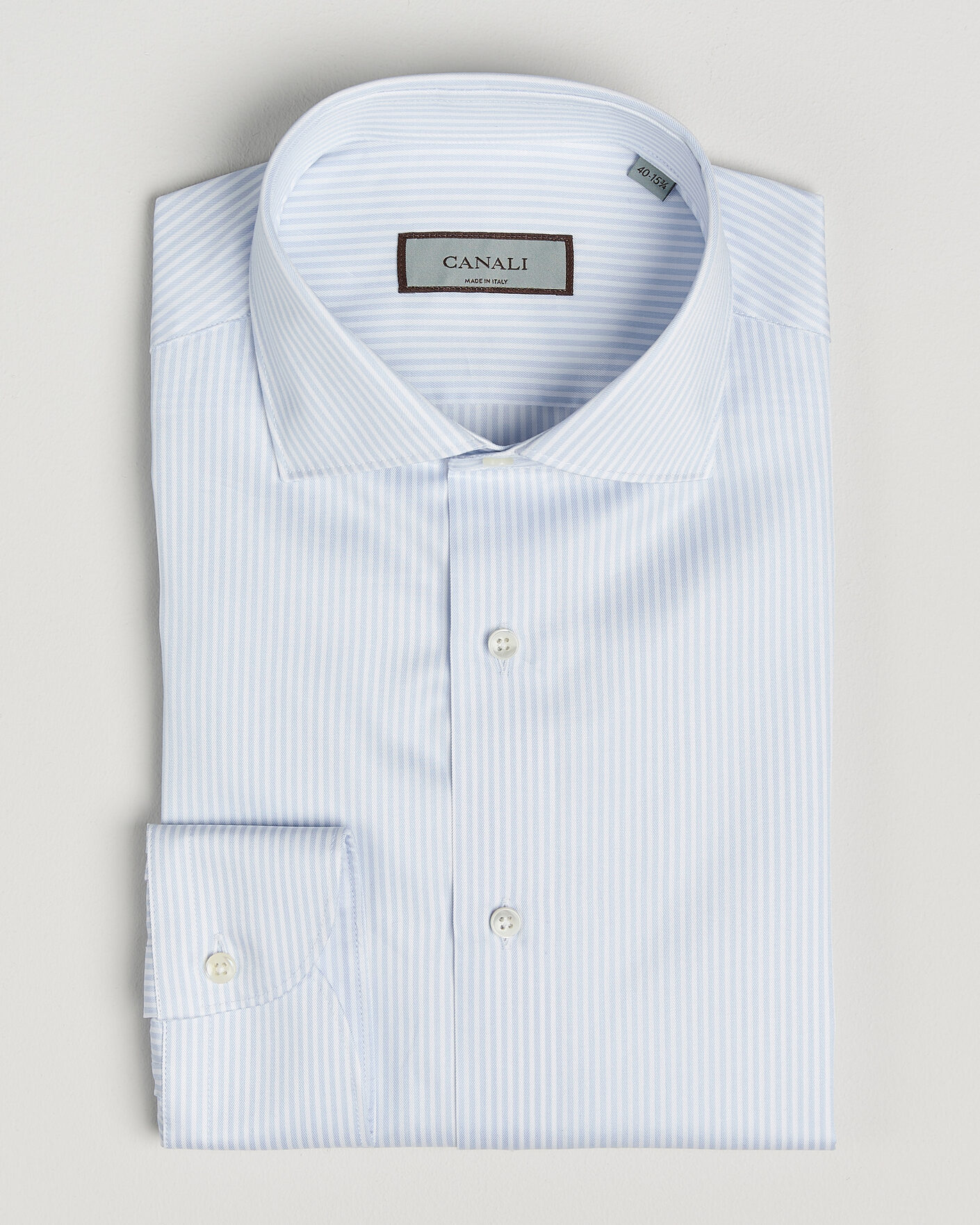 Men | Shirts | Canali | Slim Fit Impeccabile Shirt Light Blue Stripe