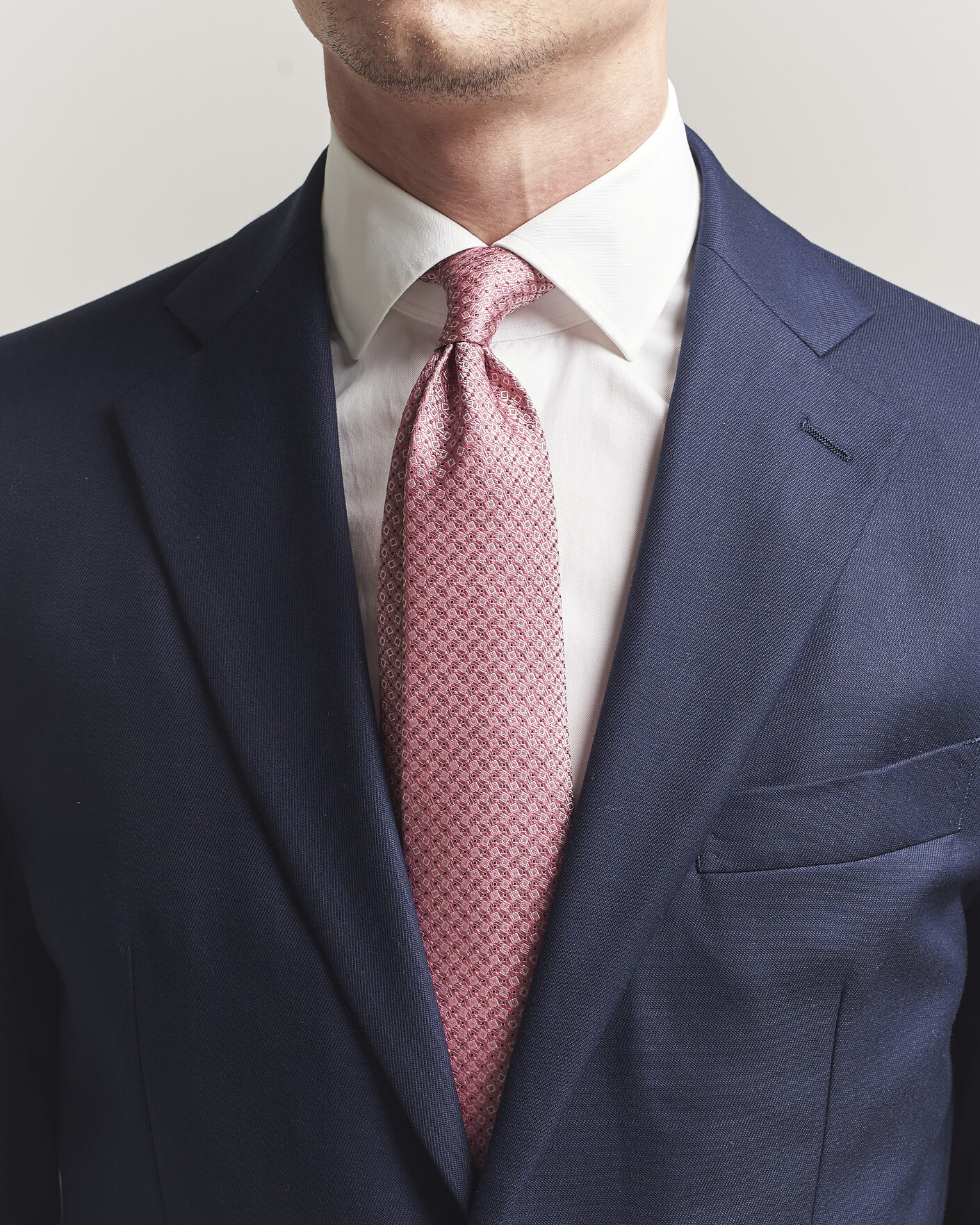 Men | Ties | Canali | Micro Structure Silk Tie Pink