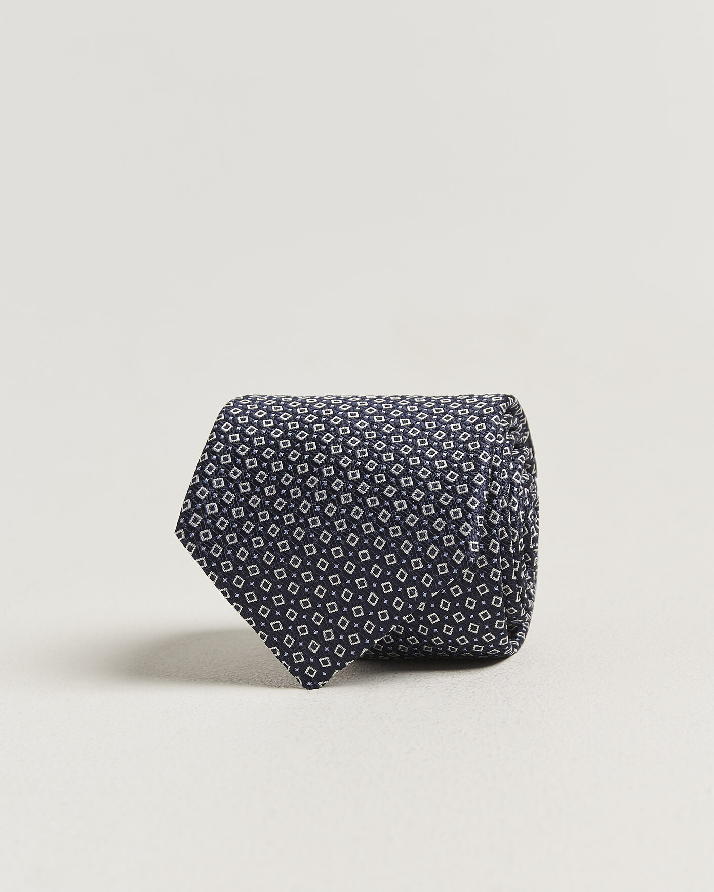 Men | Ties | Canali | Micro Structure Silk Tie Navy