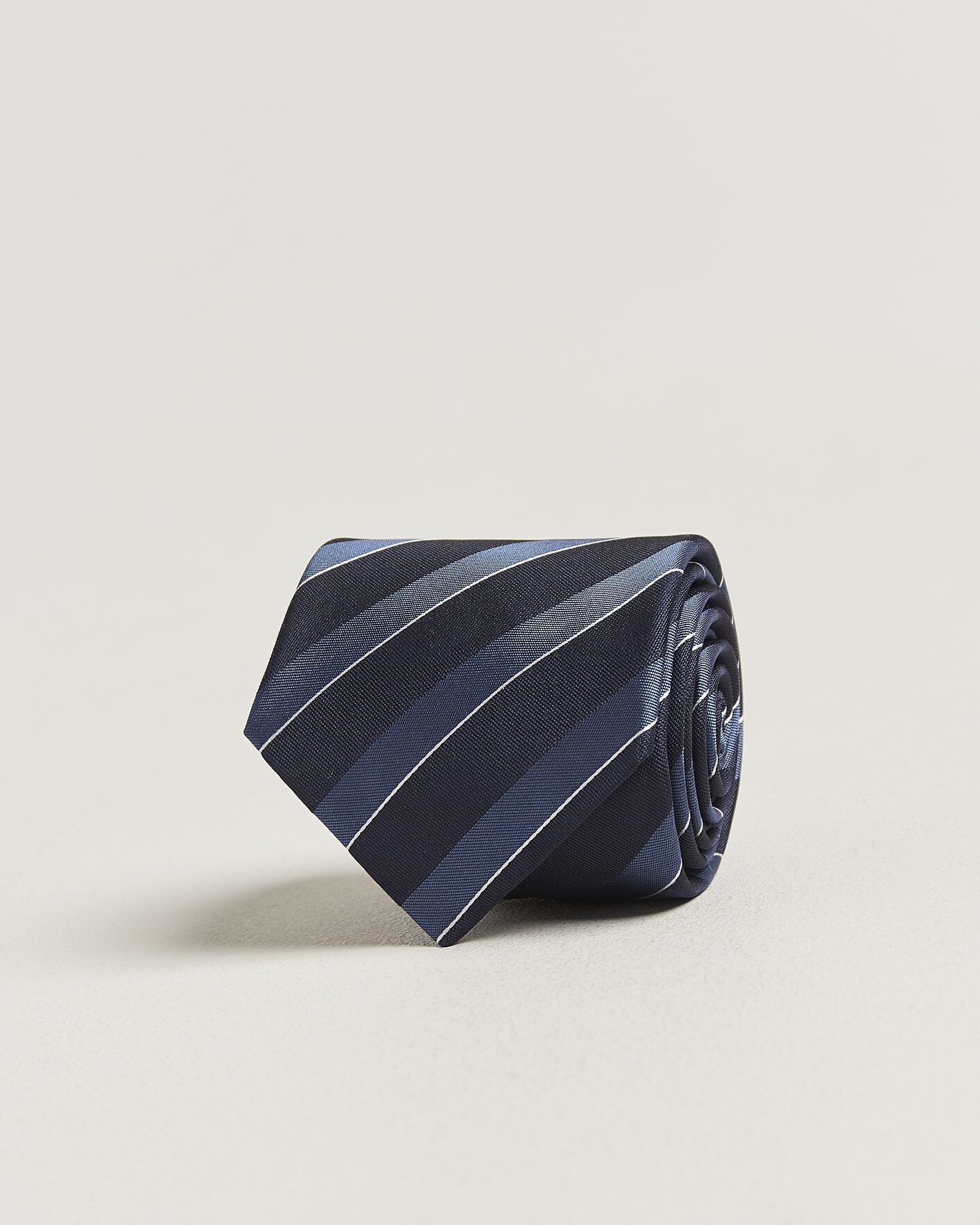 Men | Ties | Canali | Regimental Stripe Silk Tie Navy/Blue