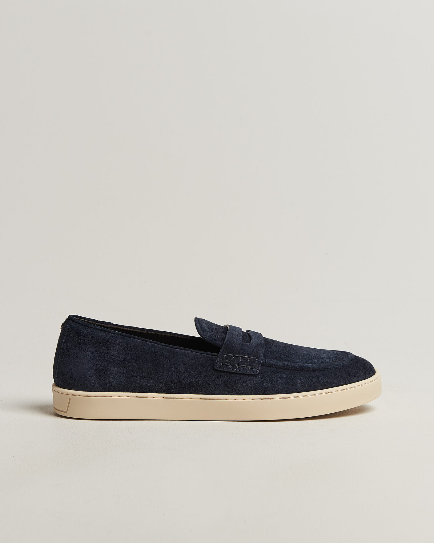 Men | Loafers | Canali | Summer Loafers Navy Suede