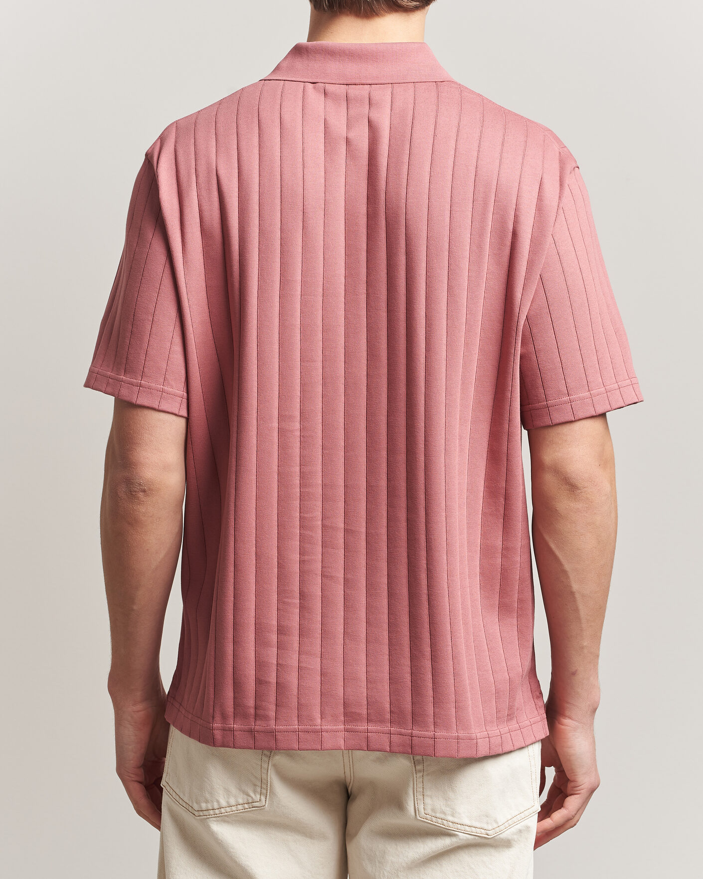 Men | Polo Shirts | J.Lindeberg | Simon Striped Polo Withered Rose