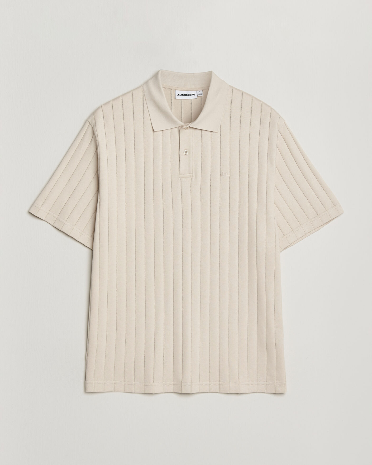 Men | Polo Shirts | J.Lindeberg | Simon Striped Polo Moonbeam