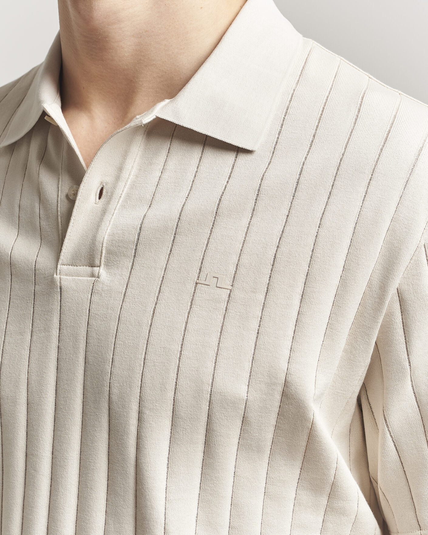 Men | Polo Shirts | J.Lindeberg | Simon Striped Polo Moonbeam