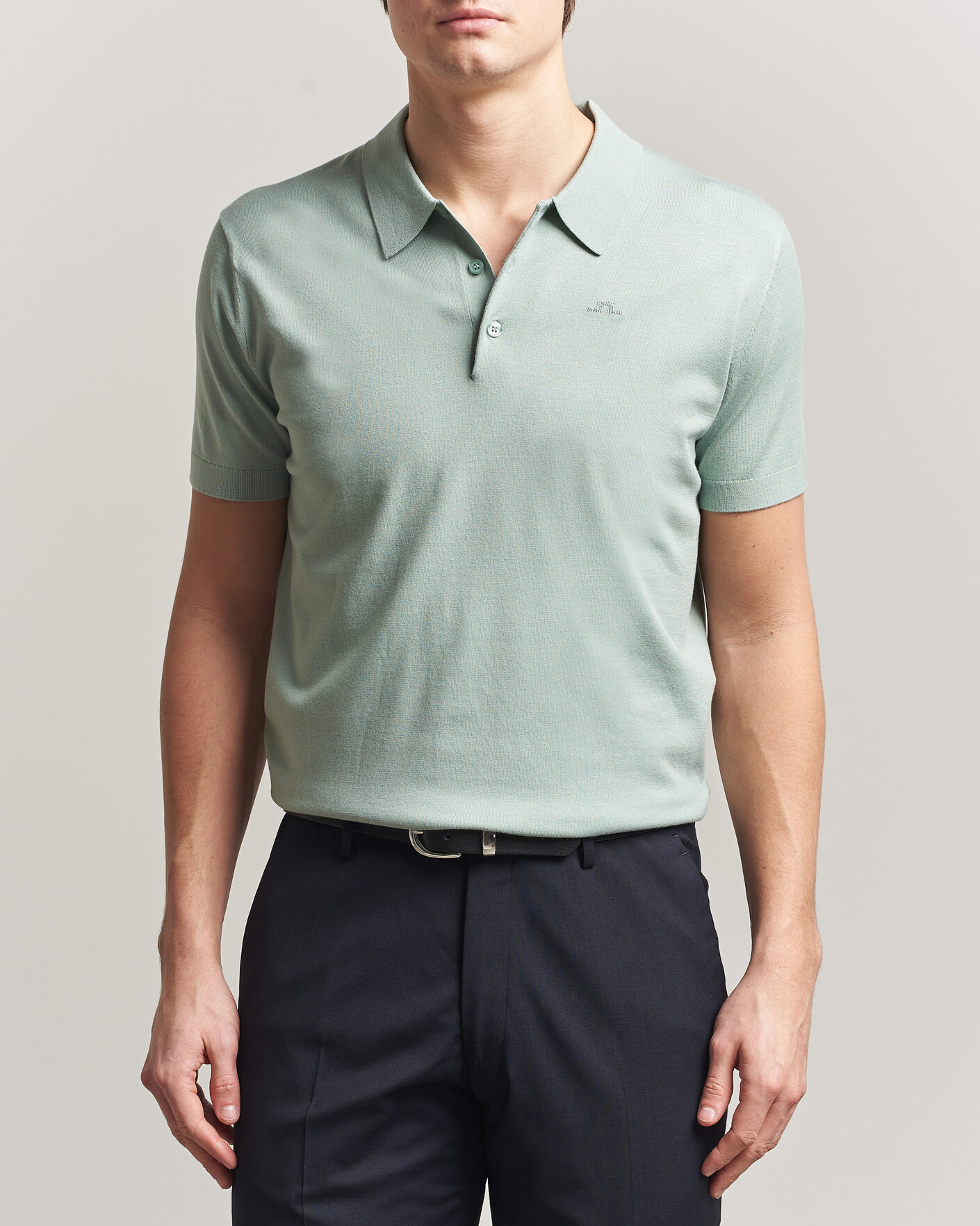 Men | Polo Shirts | J.Lindeberg | Ridge Knitted Polo Jadeite