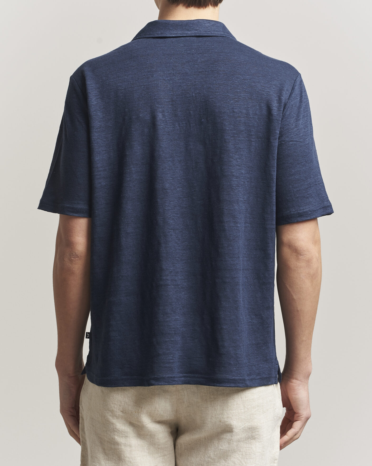 Men | Polo Shirts | J.Lindeberg | Roy Linen Polo JL Navy