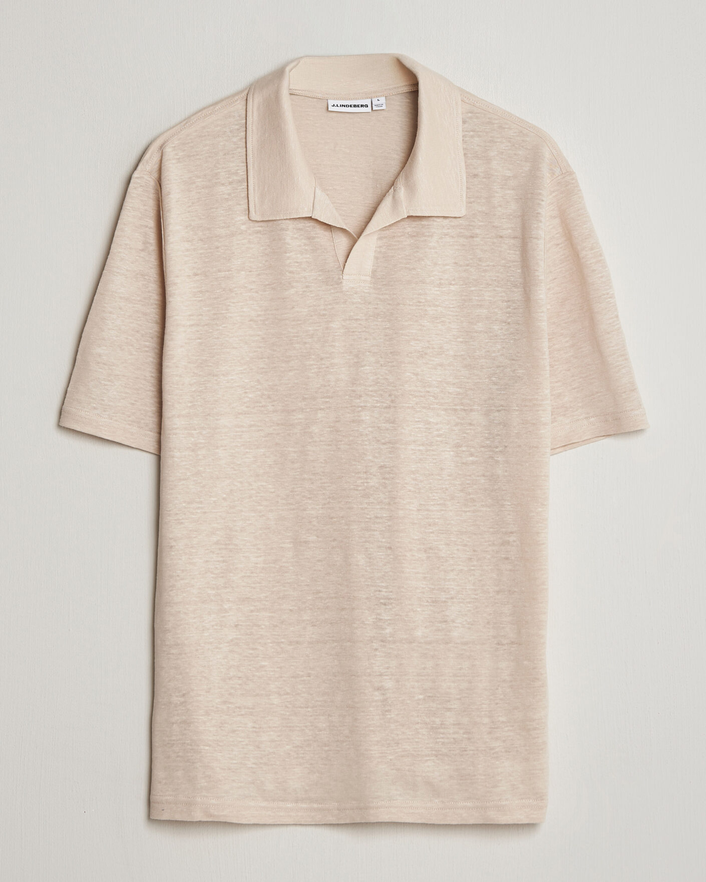 Men | Polo Shirts | J.Lindeberg | Roy Linen Polo Moonbeam