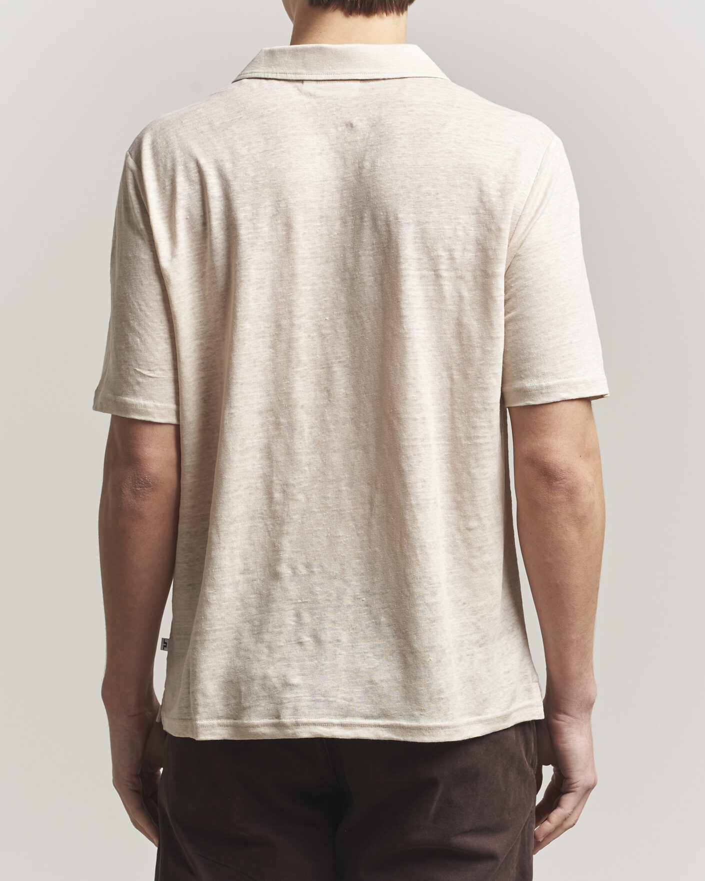 Men | Polo Shirts | J.Lindeberg | Roy Linen Polo Moonbeam