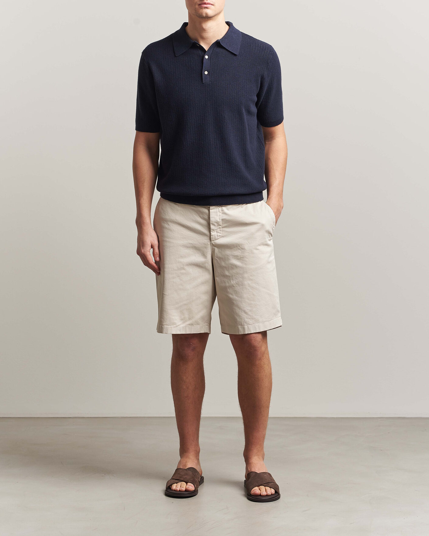Men | Shorts | J.Lindeberg | Shane Cotton Stretch Shorts Moonbeam