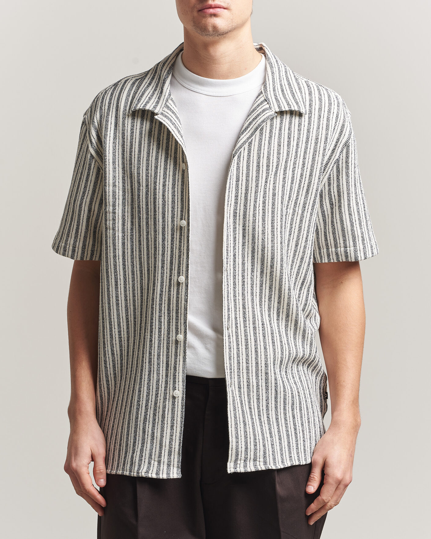 Men | Shirts | J.Lindeberg | Elio Structure Resort Shirt JL Navy