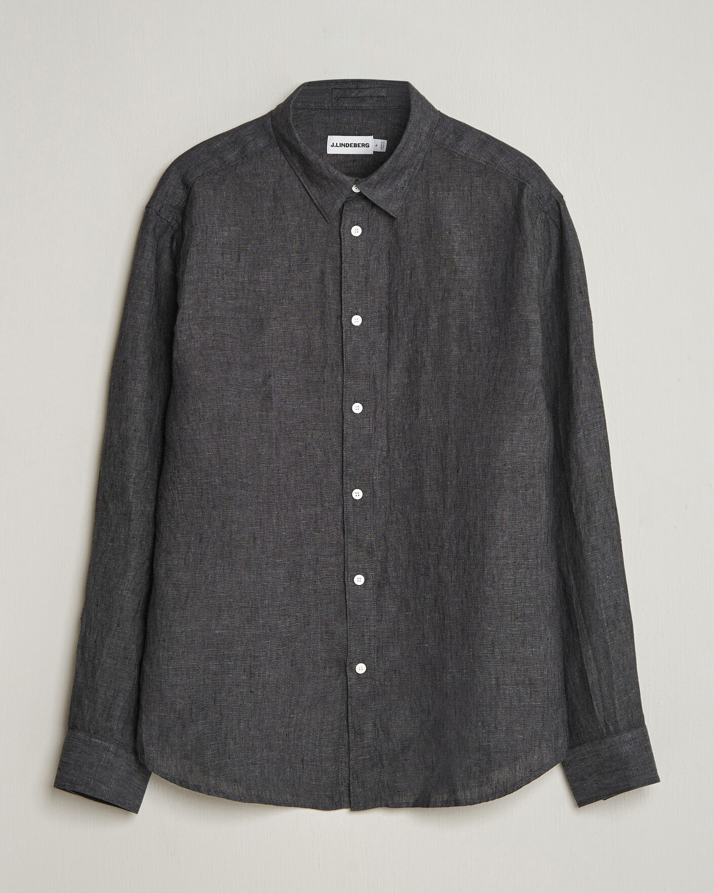 Men | Shirts | J.Lindeberg | Marlon Linen Melange Shirt Black