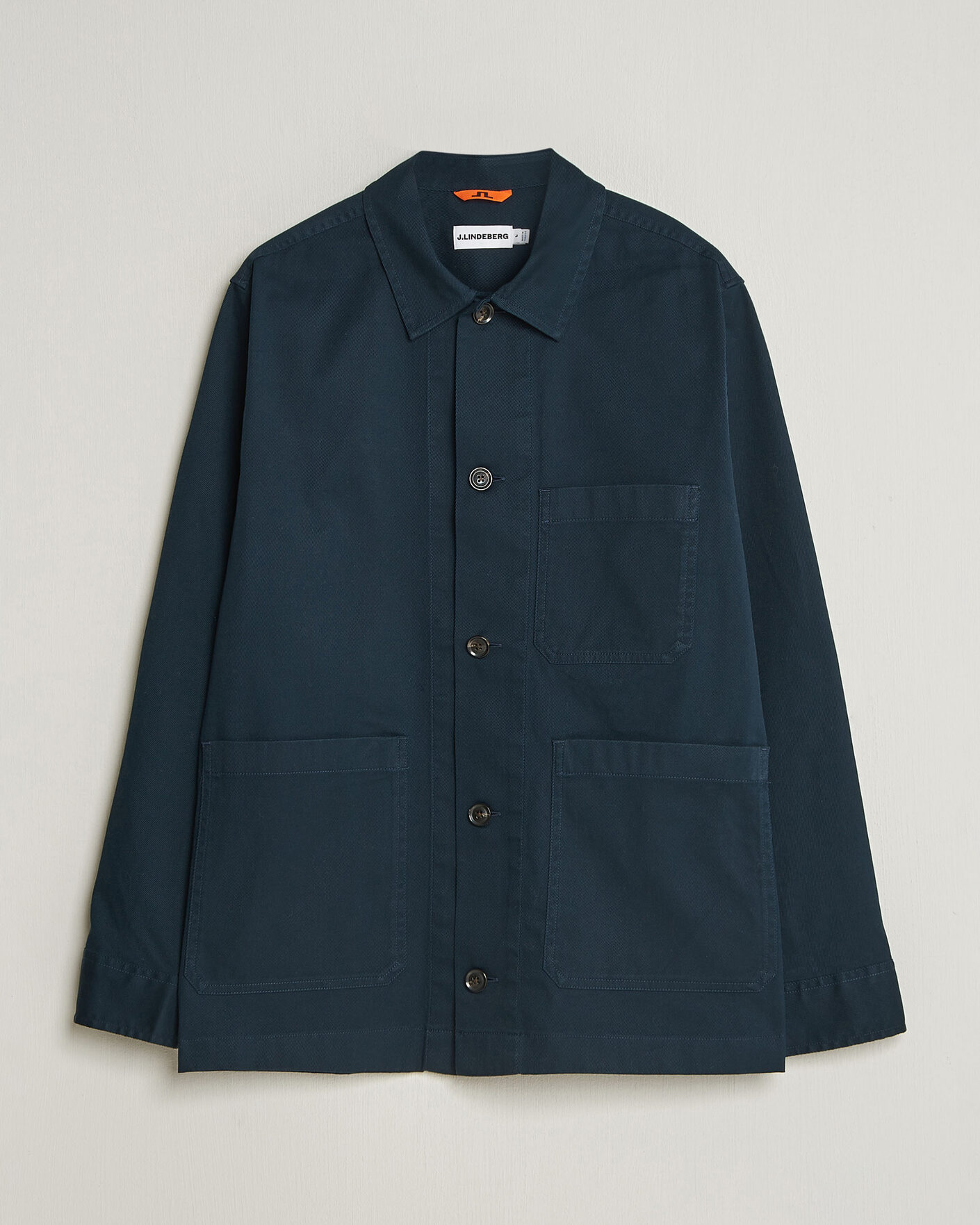 Men | Shirts | J.Lindeberg | Easton Cotton Overshirt JL Navy