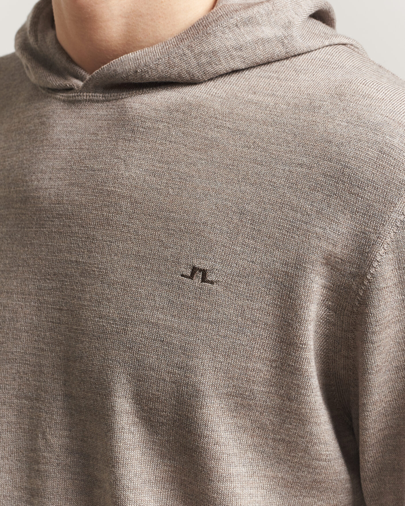 Men | Sweaters & Knitwear | J.Lindeberg | Karl Merino Hoodie Brindle Melange