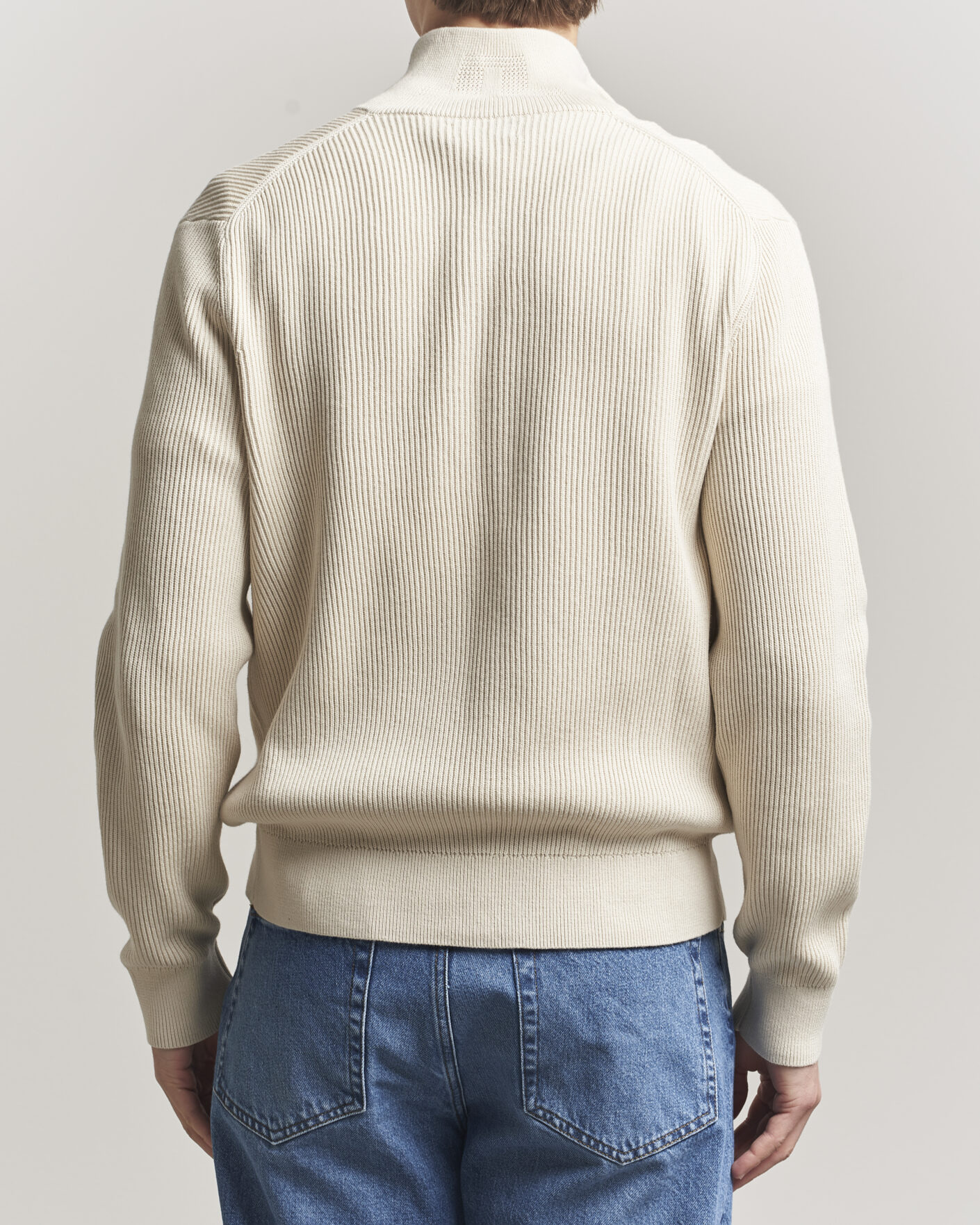 Men | Sweaters & Knitwear | J.Lindeberg | Alexis Full Zip Cardigan Moonbeam