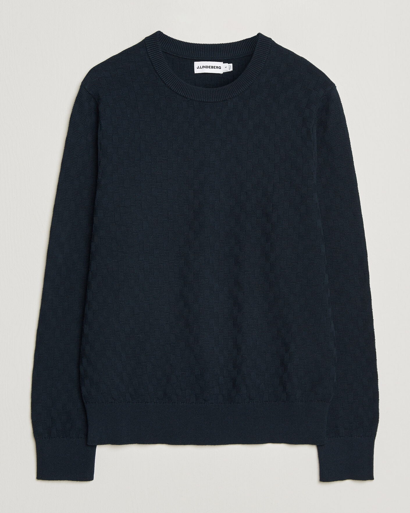 J.Lindeberg Arthur Knit Cotton Sweater JL Navy at CareOfCarl.com