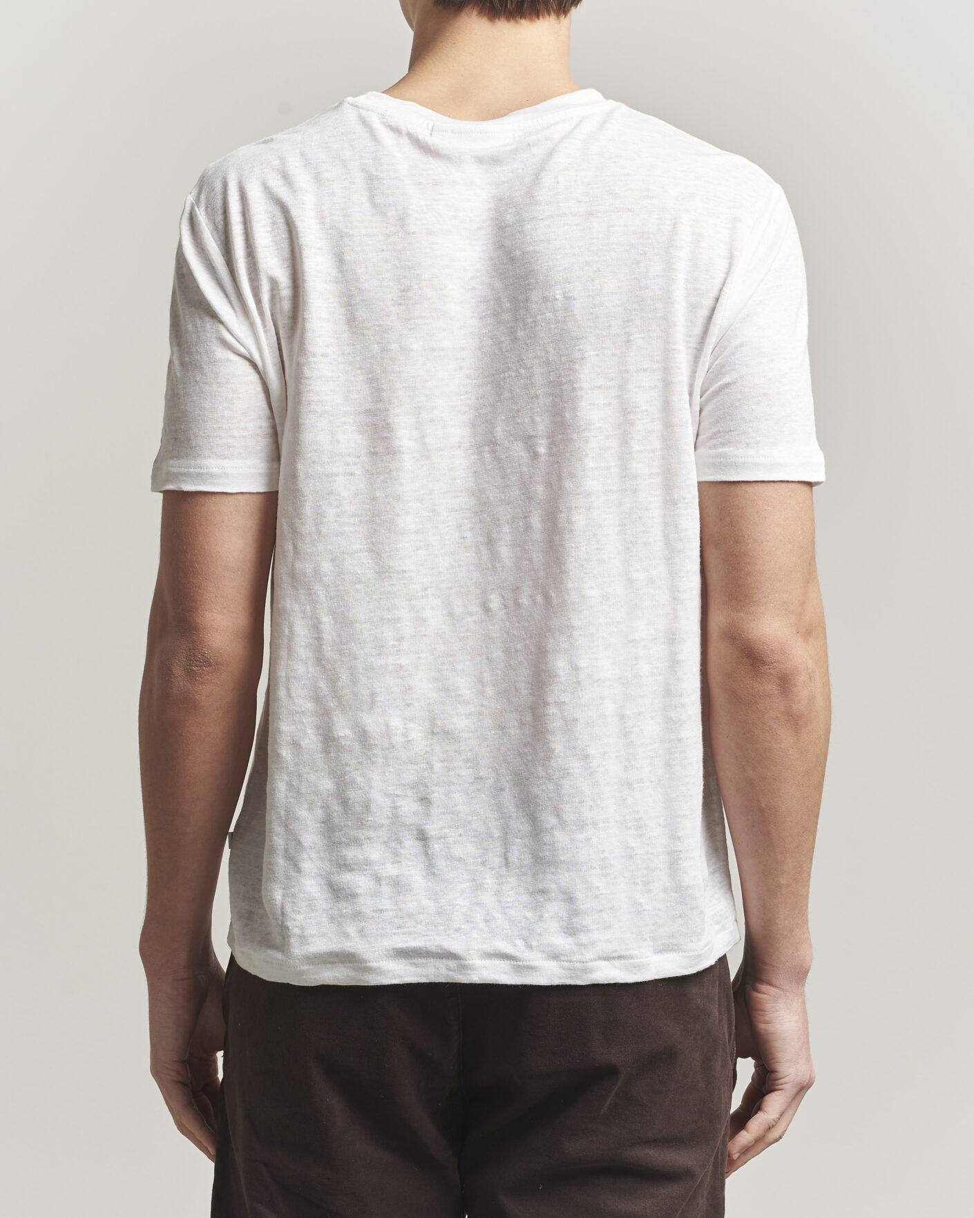 Men | T-Shirts | J.Lindeberg | Coma Linen T-Shirt White