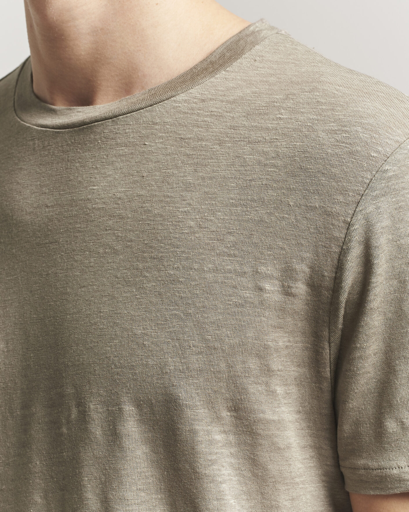 Men | T-Shirts | J.Lindeberg | Coma Linen T-Shirt Brindle