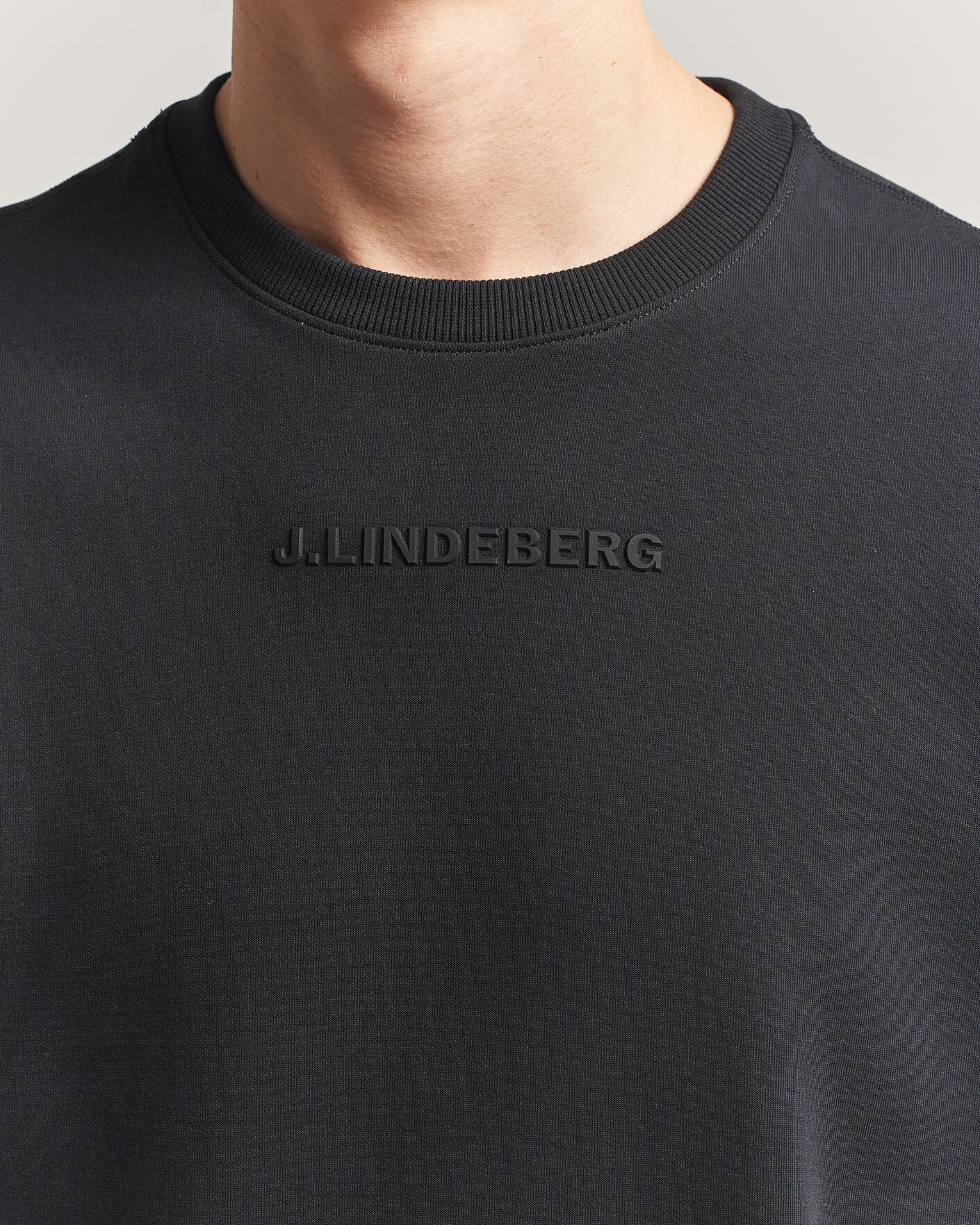 Men | Sweaters & Knitwear | J.Lindeberg | Club Crew Neck Black
