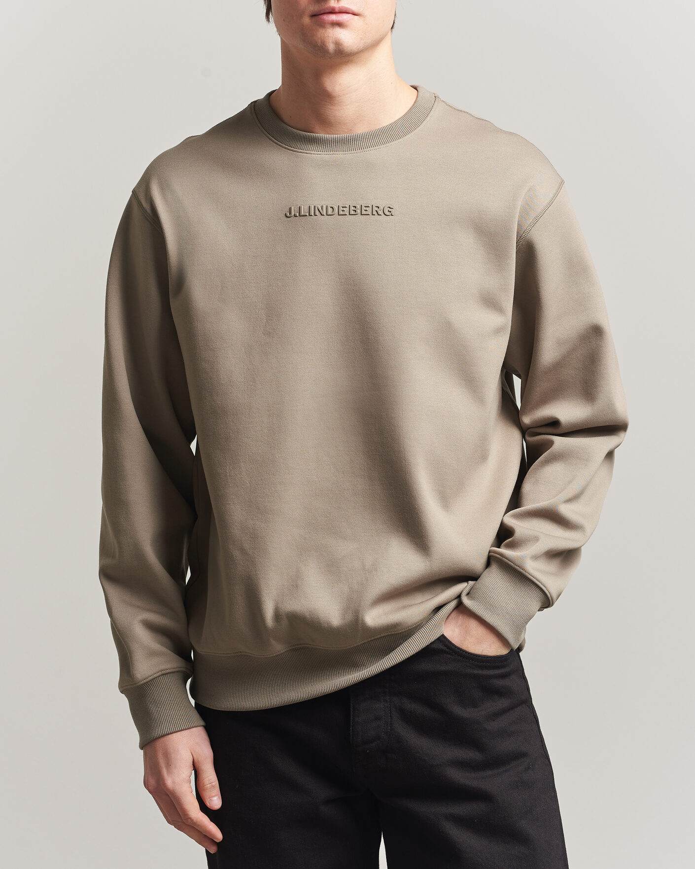 Men | Sweaters & Knitwear | J.Lindeberg | Club Crew Neck Brindle