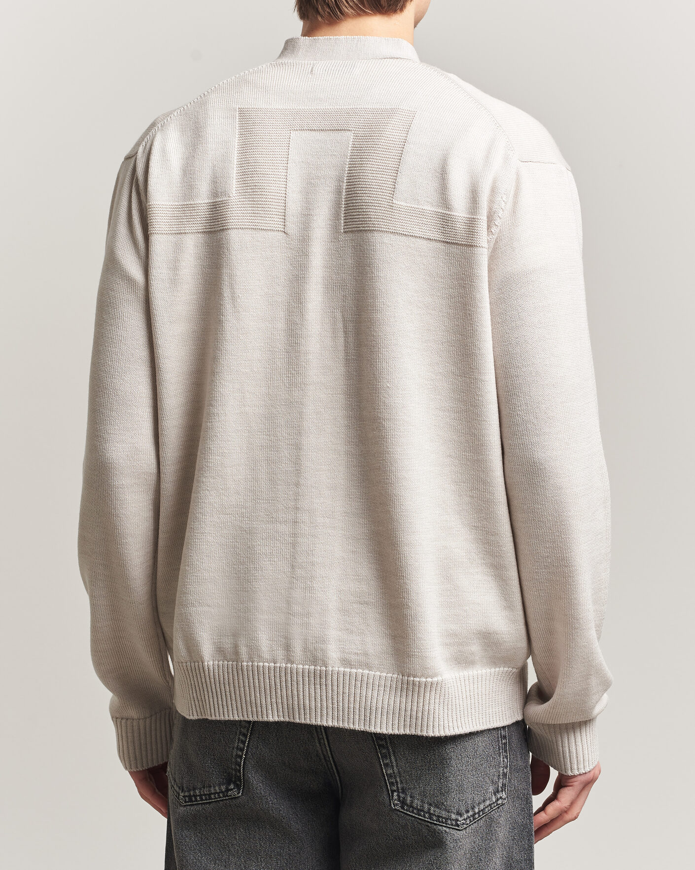 Men | Sweaters & Knitwear | J.Lindeberg | Jared Merino Cardigan Moonbeam Melange