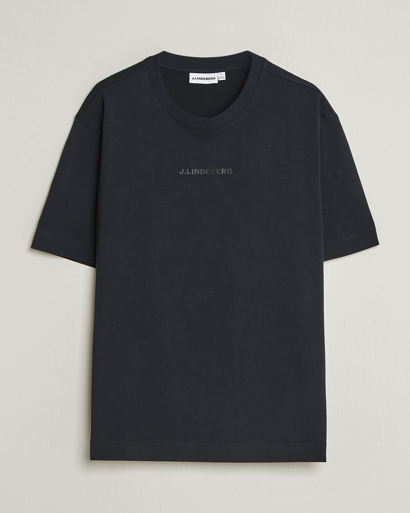 Men | T-Shirts | J.Lindeberg | Hale Heavy Logo T-Shirt Black