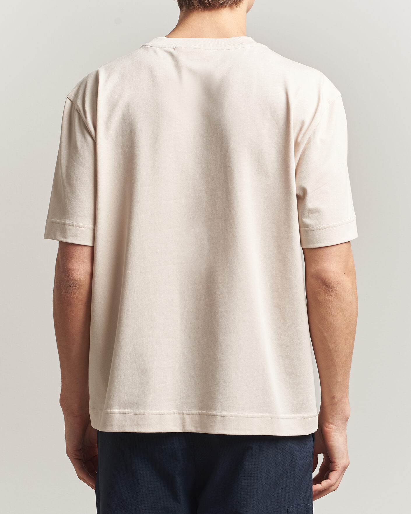 Men | T-Shirts | J.Lindeberg | Hale Heavy Logo T-Shirt Moonbeam