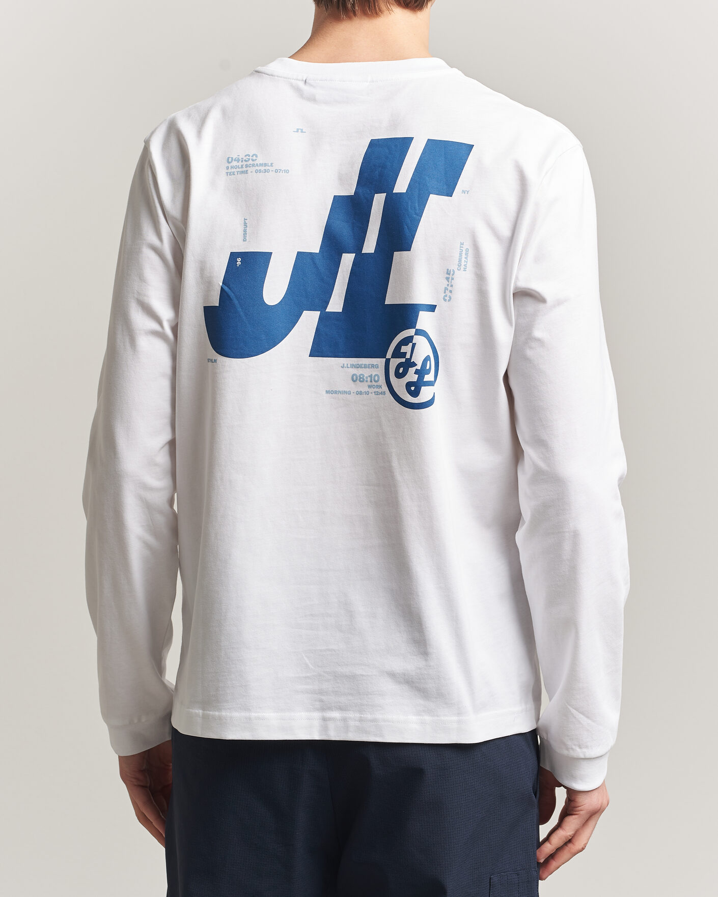 Men | T-Shirts | J.Lindeberg | Parcie Long Sleeve T-Shirt White