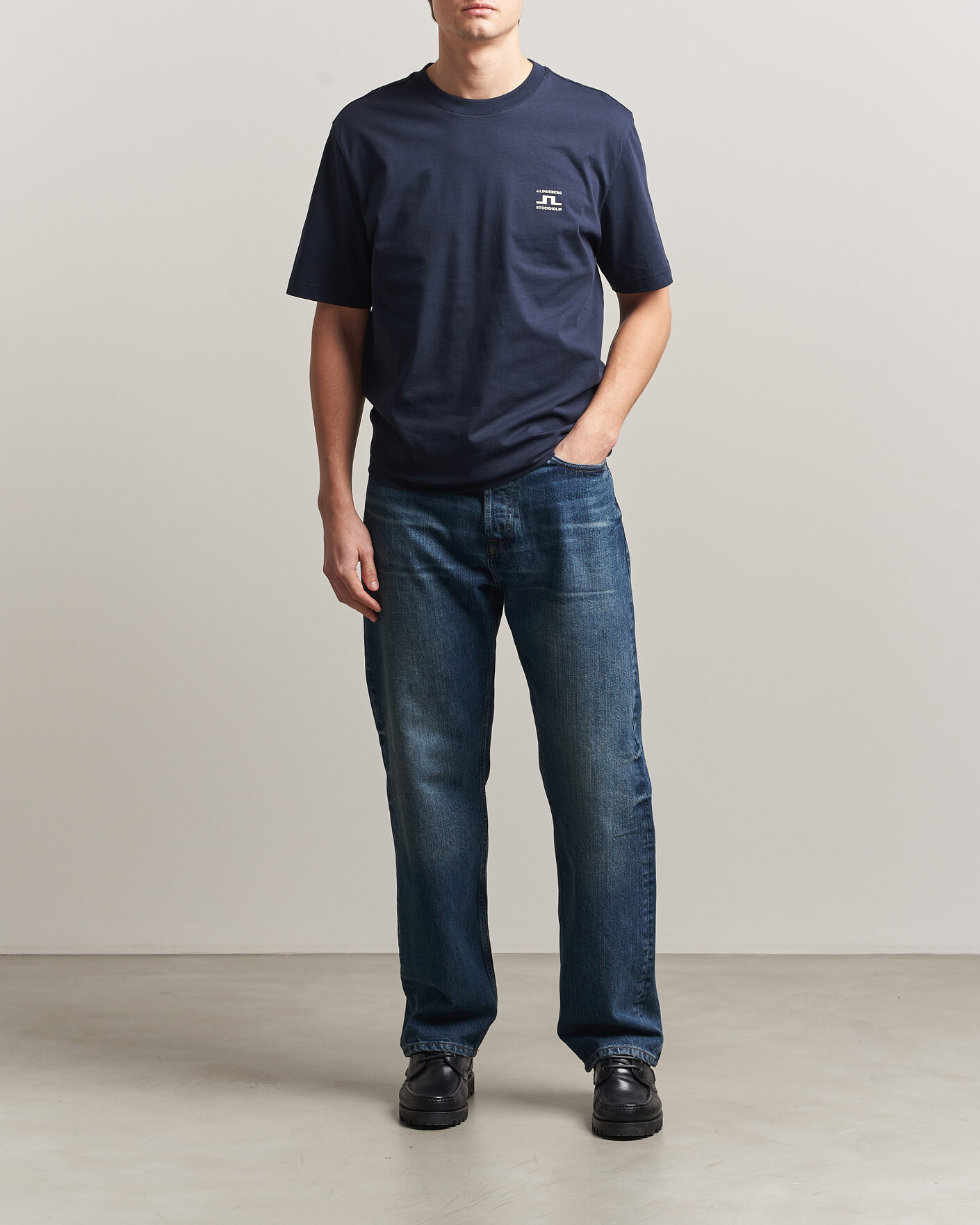 Men | T-Shirts | J.Lindeberg | Parcie T-Shirt JL Navy