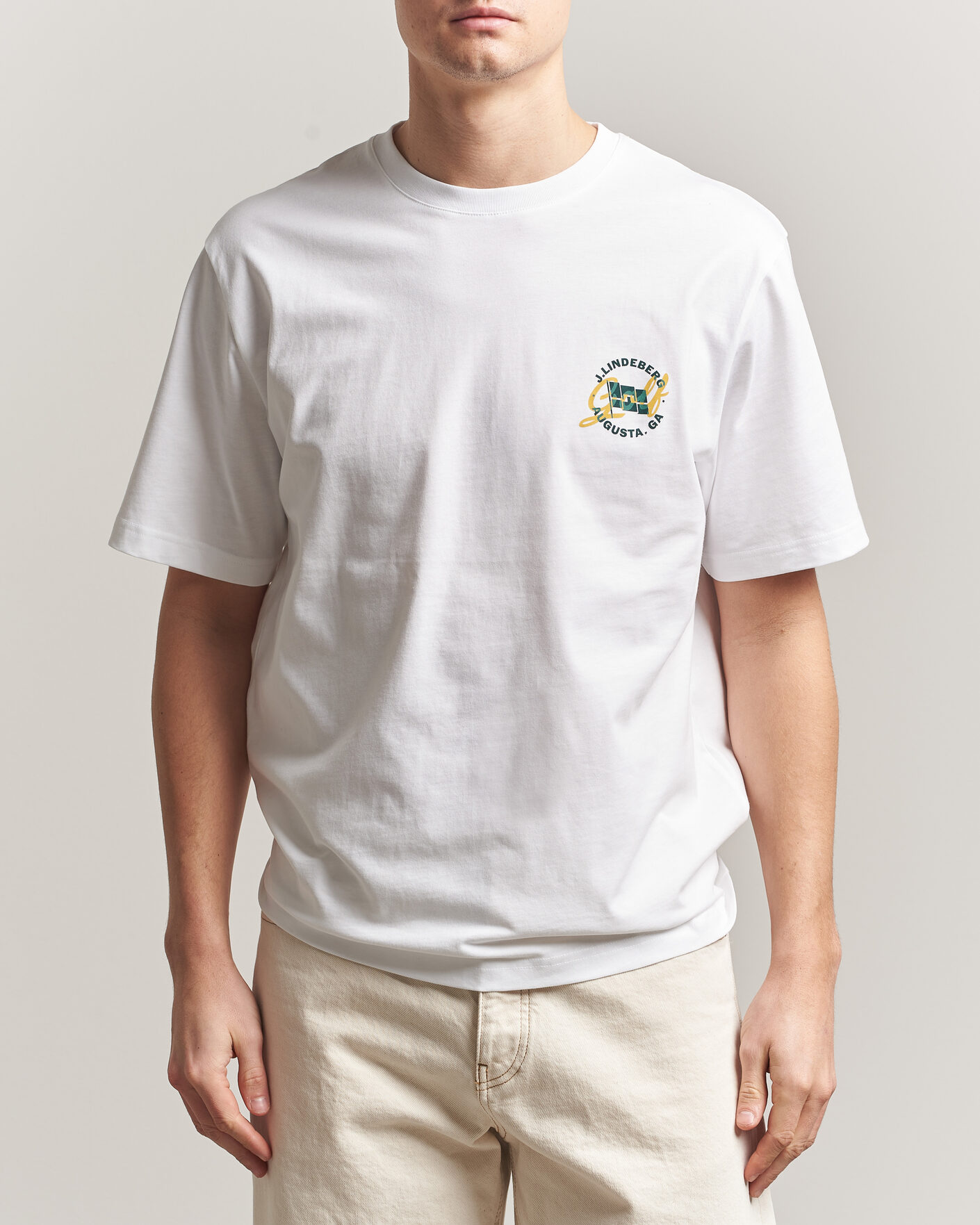 Men | T-Shirts | J.Lindeberg | Parcie Tour T-Shirt White