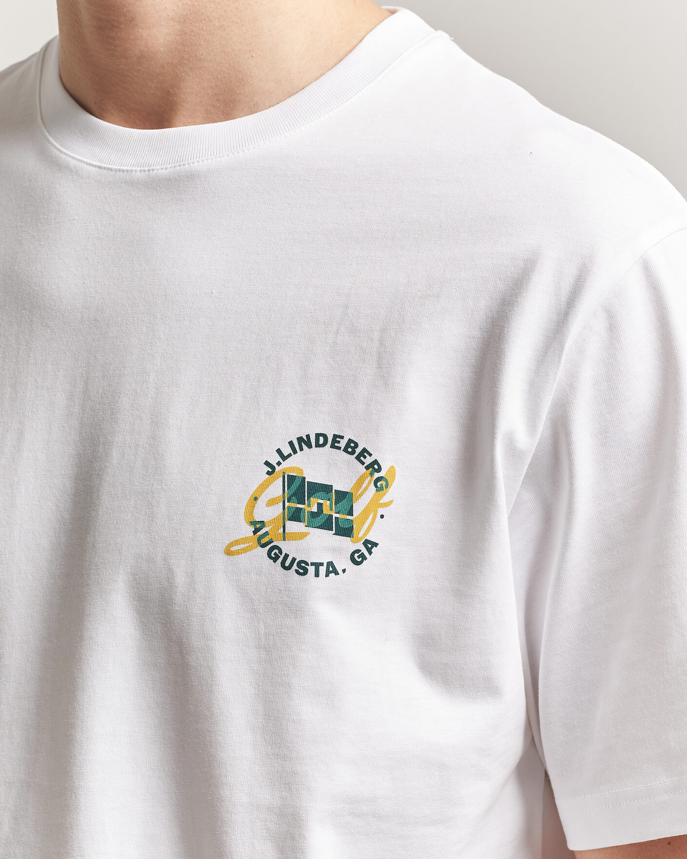 Men | T-Shirts | J.Lindeberg | Parcie Tour T-Shirt White
