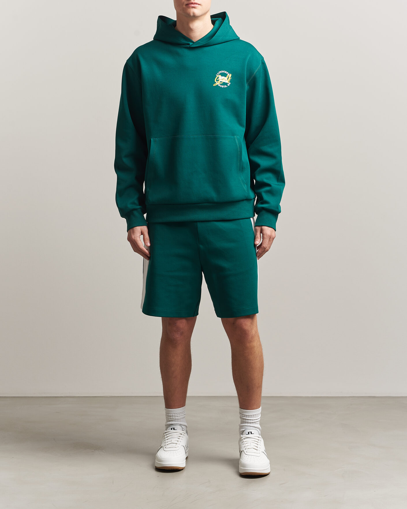 Men | Sweaters & Knitwear | J.Lindeberg | Club Masters Tour Hoodie Forest Biome