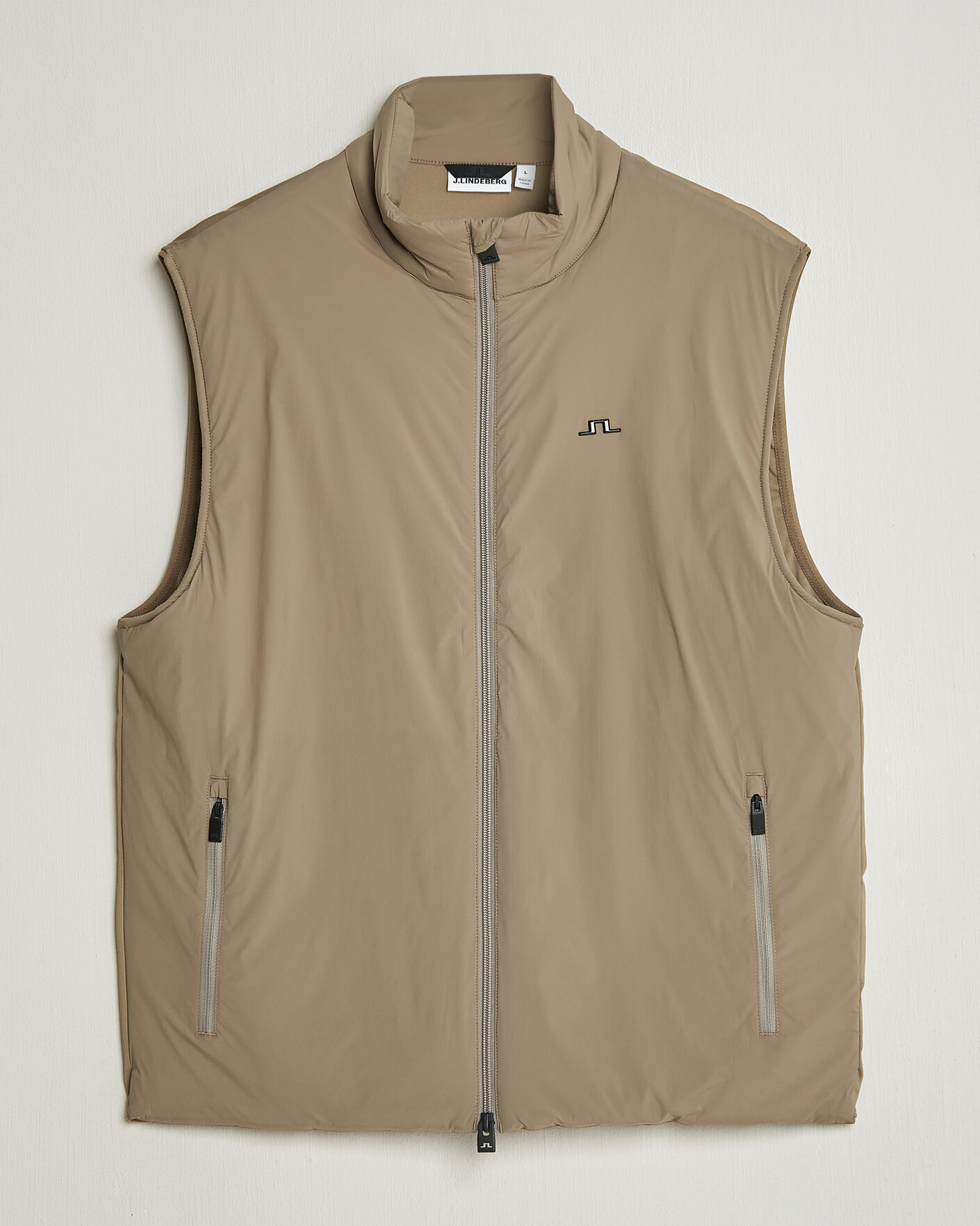 Men | Gilets | J.Lindeberg | Timor Hybrid Vest Brindle