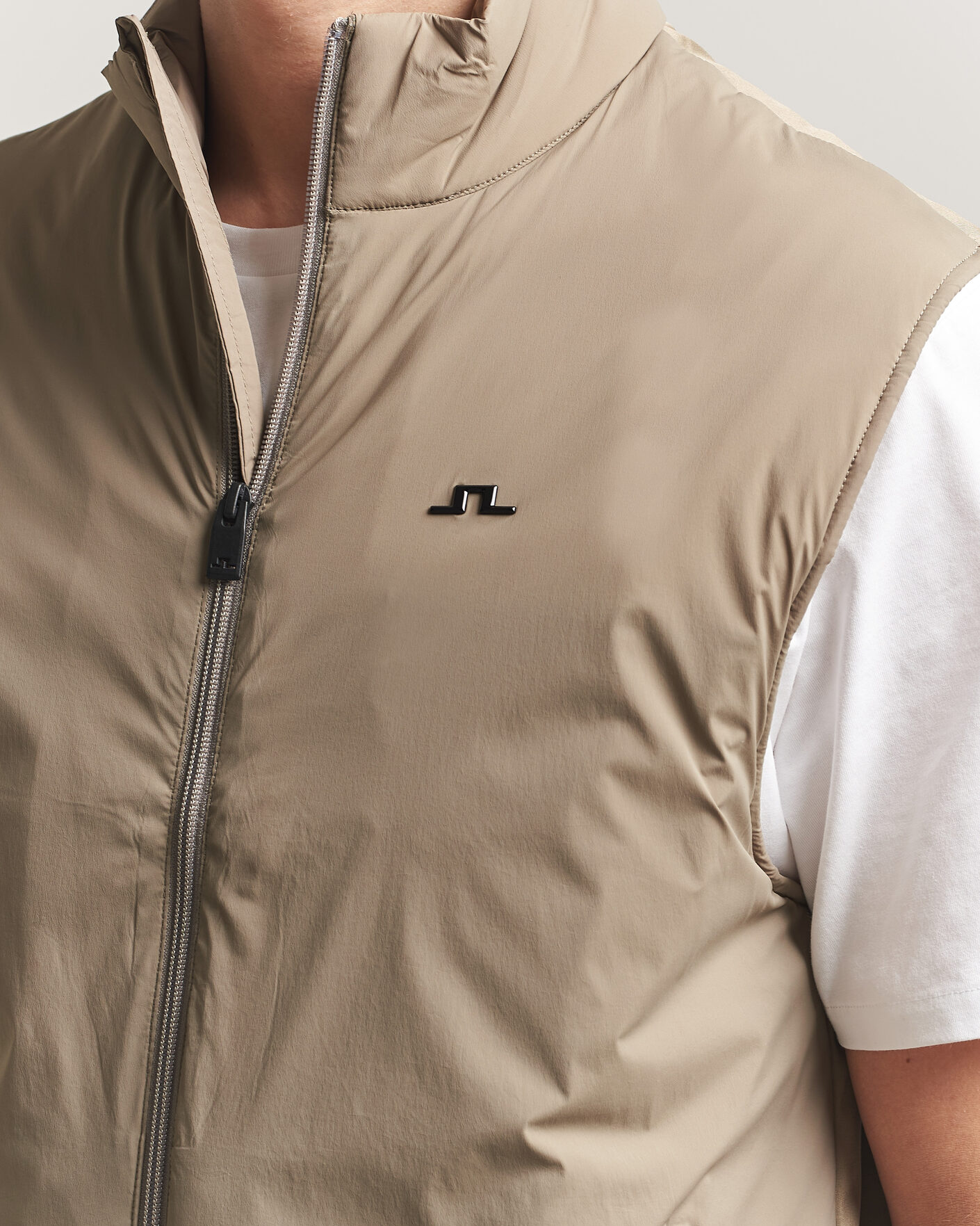 Men | Gilets | J.Lindeberg | Timor Hybrid Vest Brindle