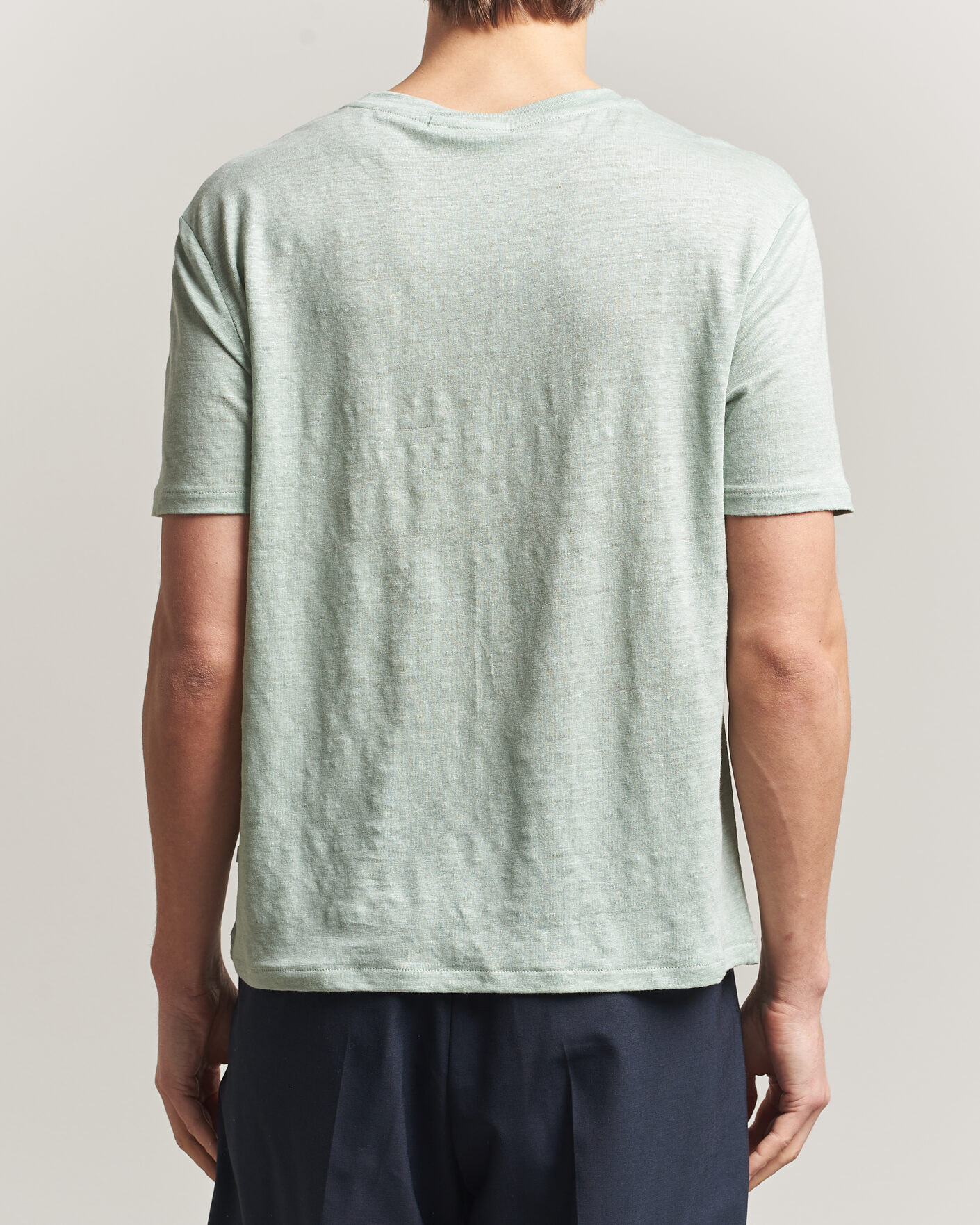 Men | T-Shirts | J.Lindeberg | Coma Linen T-Shirt Jadeite